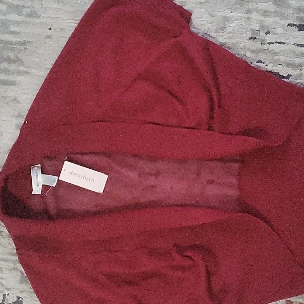 DressBarn Classic Fit Women Red Wine XL Sweater